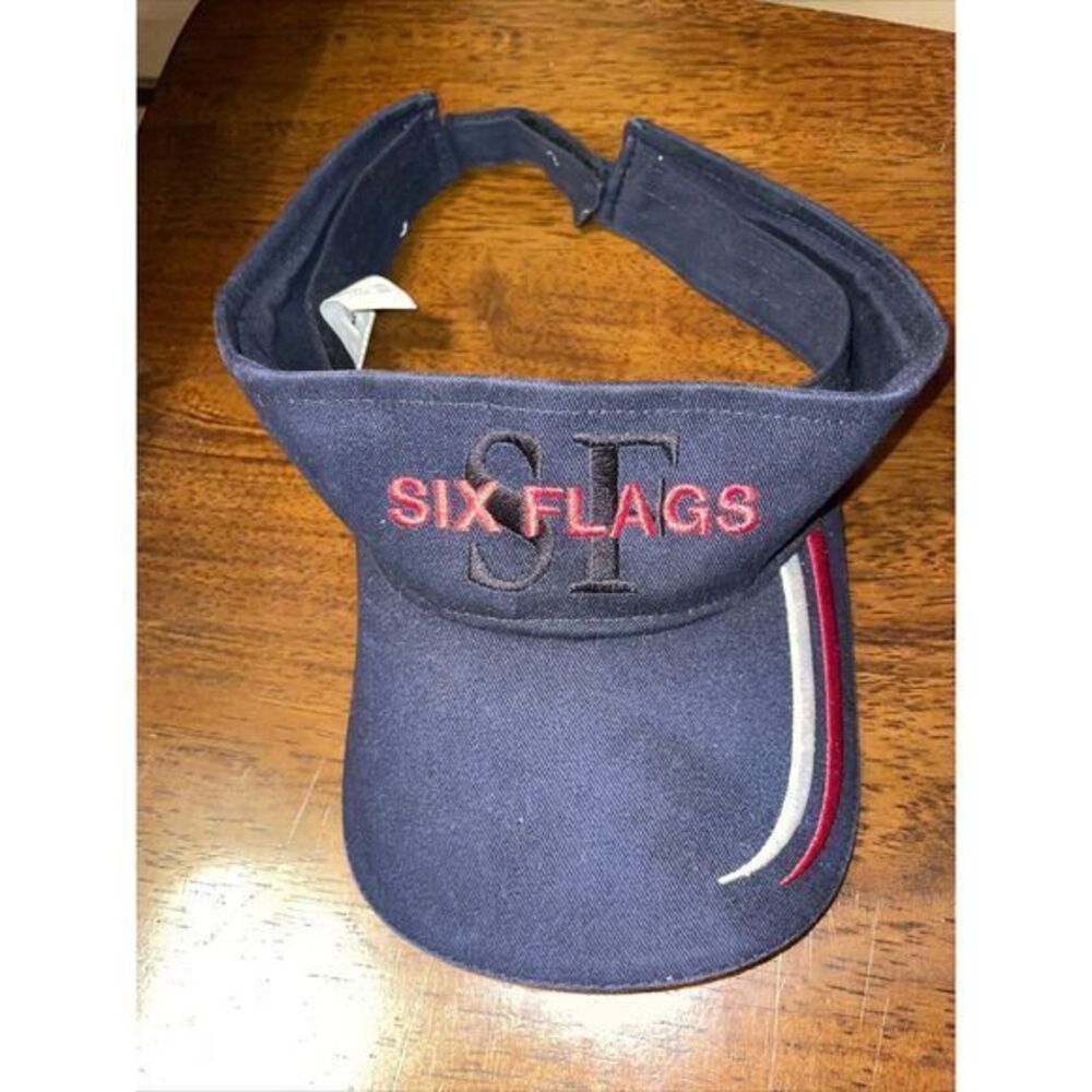 Embroidered SIX FLAGS Adjustable‎ Visor Hat